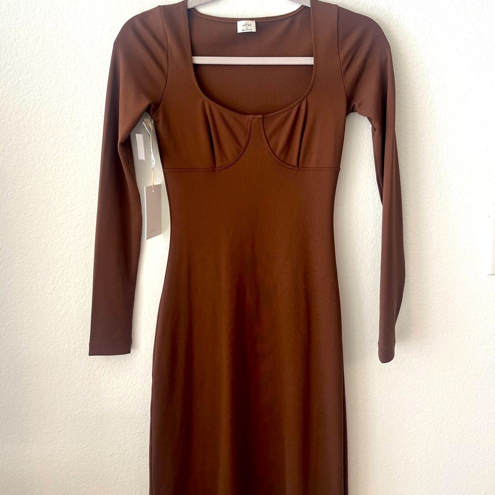 Chocolate Brown Aritzia Dress